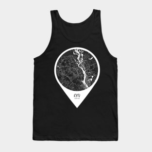 Kyiv, Ukraine City Map - Travel Pin Tank Top